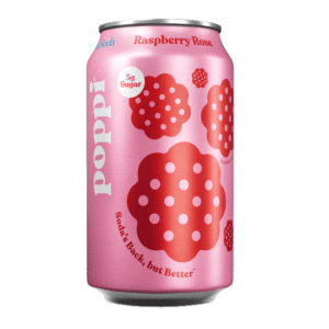 poppi Shirley Temple Prebiotic Soda, 12 fl oz, 1 Pack Can
